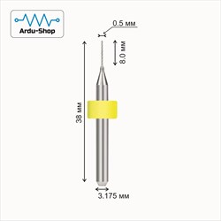 Фреза PCB мини 0.5х8.0 мм (сверло для печатных плат) 760110079