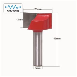 Фреза прямая пазовая 2-х заходная 25х13х45х8мм 760330120