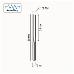 Фреза прямая пазовая 2-х заходная 3.175х25х45х3.175 мм 760330114