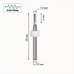 Фреза рашпильная мини / кукуруза 1.5x8x38x3.175 мм 760110008