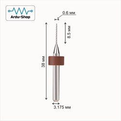Фреза PCB мини 0.6х8.5 мм (сверло для печатных плат) 760110012