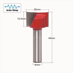 Фреза прямая пазовая 2-х заходная 20х13.5х45х8 мм 760110032