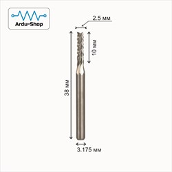 Фреза рашпильная / кукуруза 2.5x10x38x3.175 мм 760110038