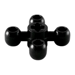 Зубчатое колесо, 4 зубья, черное, (10 шт.), 4248204 760330199