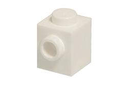Кирпичик с шипами с одной стороны, 1х1, белый, (10 шт.), 4558952 760330224
