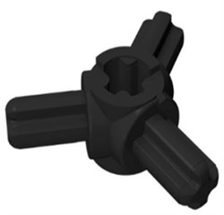 Угловой блок с 3 спицами, 3x120º, черный, (10 шт.), 4502595 760330284