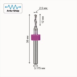 Фреза PCB мини 2.5х12 мм (сверло для печатных плат) 760330175