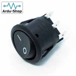 Переключатель перекидной 15мм 2pin 3A/250V черный с маркировкой 760130033 - фото 526