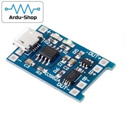 Модуль заряда аккумуляторов TP4056 (с защитой) microUSB 760170006 - фото 688