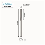 Фреза прямая пазовая 2-х заходная 3.175х17х38x3.175мм 760110026