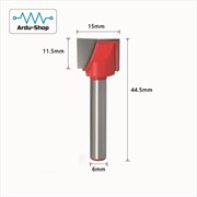 Фреза прямая пазовая 2-х заходная 15х11.5х44.5х6мм 760110030