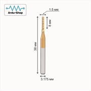 Фреза рашпильная / кукуруза 1.5x8x38x3.175 мм (TiN) 760110041