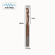 Фреза спиральная двухзаходная прямая 3.175x12x40x3.175 мм (TiN) (down) 760110047