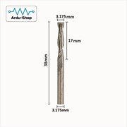 Фреза спиральная двухзаходная прямая 3.175х17x38x3.175 мм 760110056
