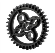 Двойное коническое зубчатое колесо, 36 зубьев, черное, (4 шт.), 4255563 760330203