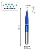 Гравер конический 0.5х30х3.175 (AlCrSiN) 760110068