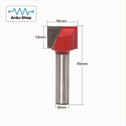 Фреза прямая пазовая 2-х заходная 18х13х46х8мм 760330117