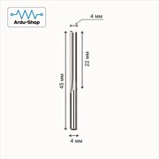 Фреза прямая пазовая 2-х заходная 4х22х45х4 мм 760330111