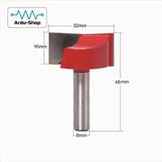 Фреза прямая пазовая 2-х заходная 32х16х48х8 мм 760330121