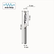 Фреза спиральная однозаходная 4х15х45х4 (по алюминию) 760330123