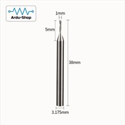 Фреза спиральная однозаходная 1х5х38х3.175мм 760330187