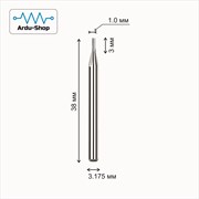 Фреза прямая пазовая 2-х заходная 1.0х3х38х3.175мм 760330185