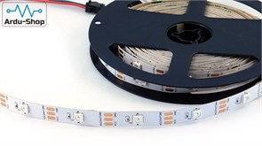 Адресная светодиодная RGB лента WS2812b 5v 30led 7,2W IP30 760010007