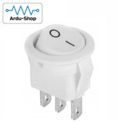 Переключатель перекидной 20 мм 2pin 6A/250V белый с маркировкой (KCD1-101N-2-C3-W/3P on-off) 760330018