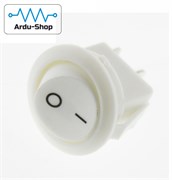 Переключатель перекидной 15мм 2pin 3A/250V белый с маркировкой 760130032