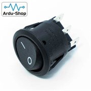 Переключатель перекидной 15мм 2pin 3A/250V черный с маркировкой 760130033