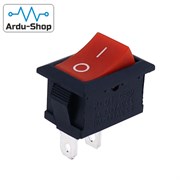 Переключатель прямоугольный KCD1-101 15х10 мм 3 A 250 В (красный) 760130036